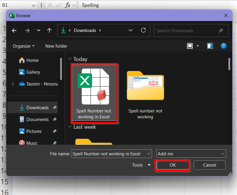 Load VBA as Add-in to Spell Numbers