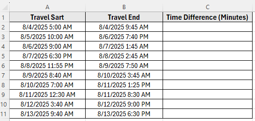 Using Arithmetic Multiplication to Convert Time Difference into Minutes