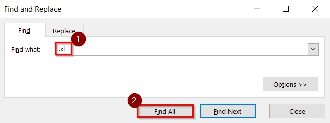 Using Find & Replace Feature to Identify and Remove Unsafe External Links