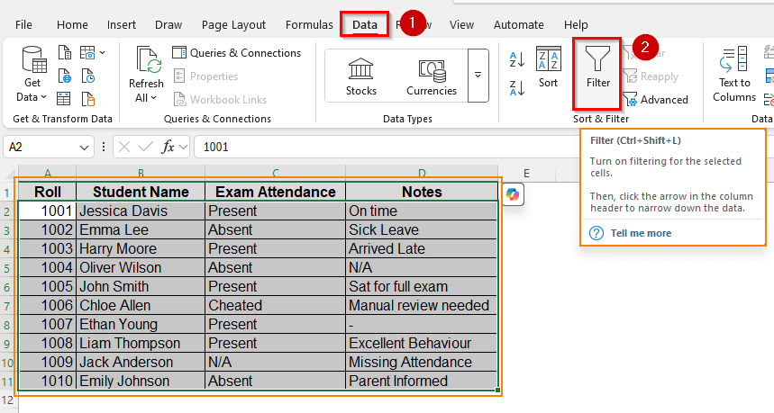 Using Excel Filters to Delete Rows
