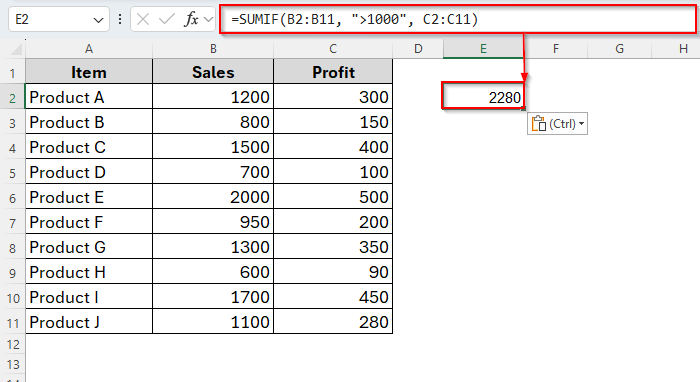 Overview of the SUMIF Function