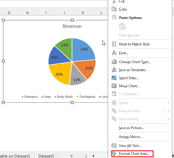 Formatting the Pie Chart