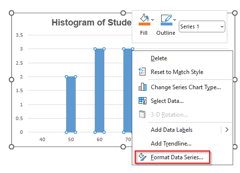 Formatting the Histogram