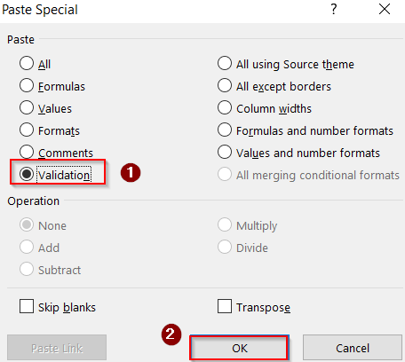 Restoring Drop-Down After Copy-Paste Actions