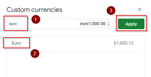 Examples of All Number Formats in Google Sheets