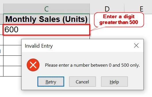 Using Data Validation to Restrict a Number Range in Excel