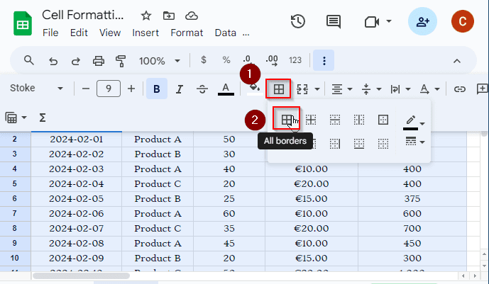 How to Format Cells in Google Sheets
