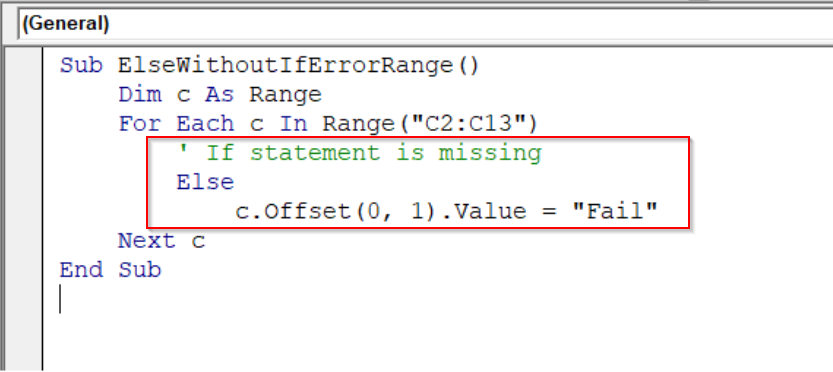 Add the Missing If Statement