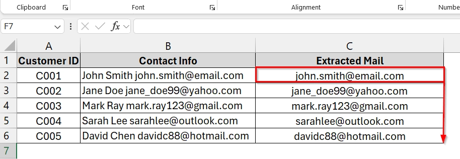Applying REGEXEXTRACT Function to Extract Data with RegEx in Excel