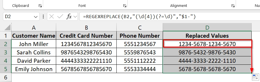 Using REGEXREPLACE Function to Find & Replace with Regular Expression