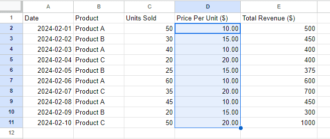 How to Format Cells in Google Sheets