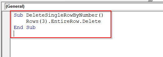 Delete an Entire Row by Row Number