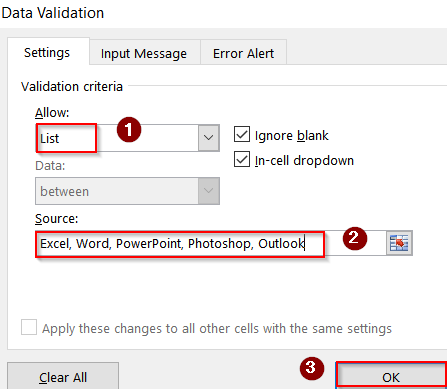Steps to Create a Multiple Selection Drop-Down List in Excel