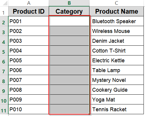 Steps to Copy Data Validation in Excel