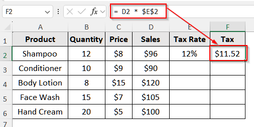 Keep a Cell Fixed in Excel Using Absolute Cell Reference