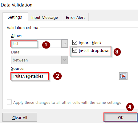 Resolving Drop-Down List Not Appearing in the Cell