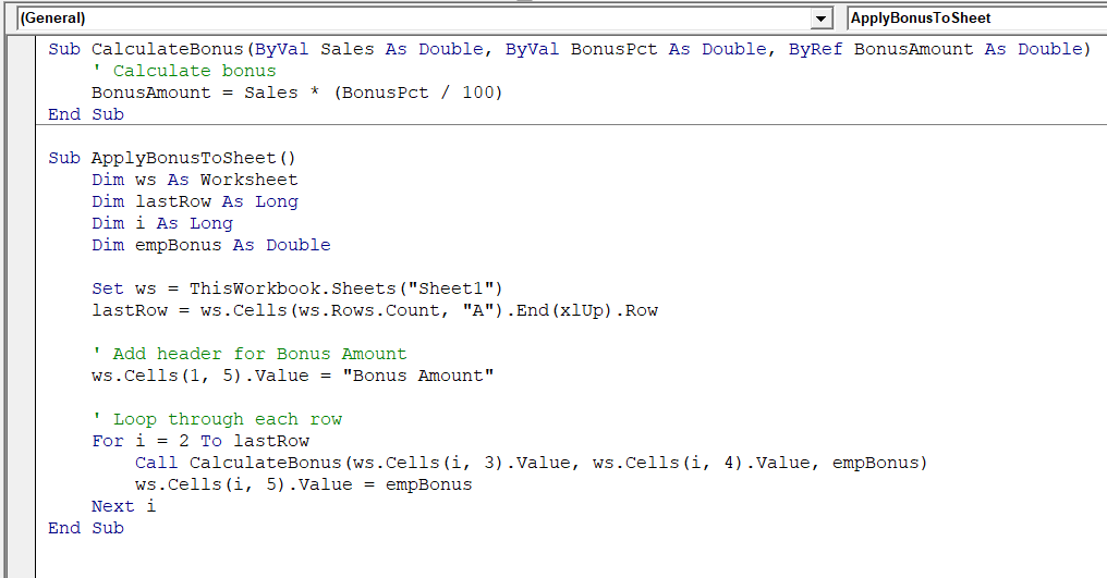 Using ByRef Parameters