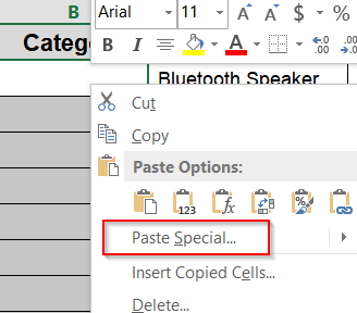 Steps to Copy Data Validation in Excel