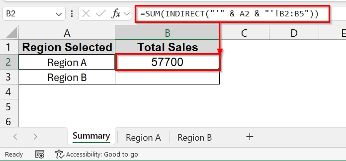 Applying INDIRECT Function to Reference Cell in Another Sheet Based on Cell Value in Excel