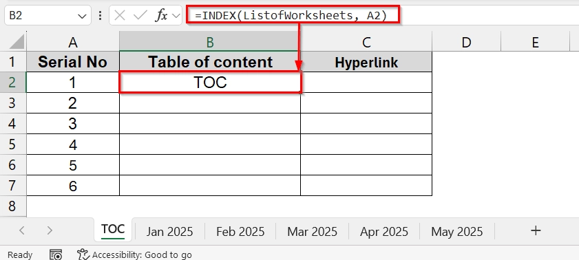 Using Name Manager & INDEX Function to Link Sheets to a Master Sheets in Excel