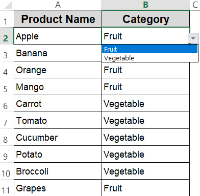 Resolving Drop-Down List Not Appearing in the Cell