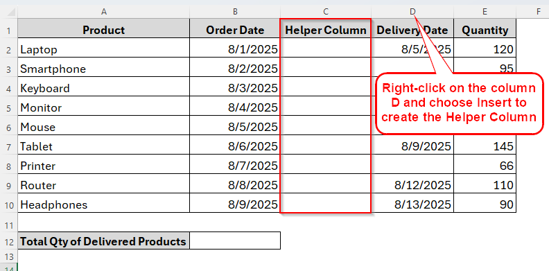 Applying Helper Column with TRIM Function to Sum If Not Blank Cells