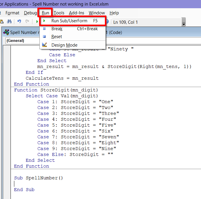Install and Use a VBA SpellNumber UDF