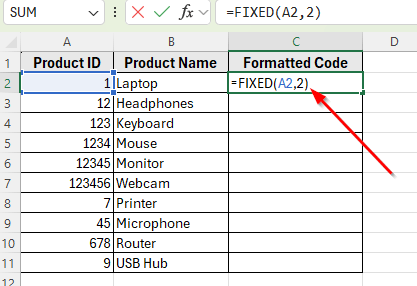 Using FIXED Function to Add Trailing Zeros for Decimals