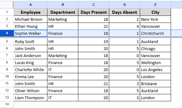 Using the Drag-Freeze Line to Freeze Multiple Rows