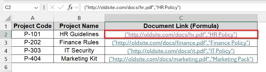 Use Find and Replace Tool to Edit Hyperlink in Excel