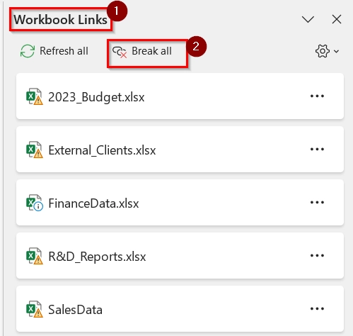 Using Excel’s Break Links Feature to Turn off Unsafe External Source Warning
