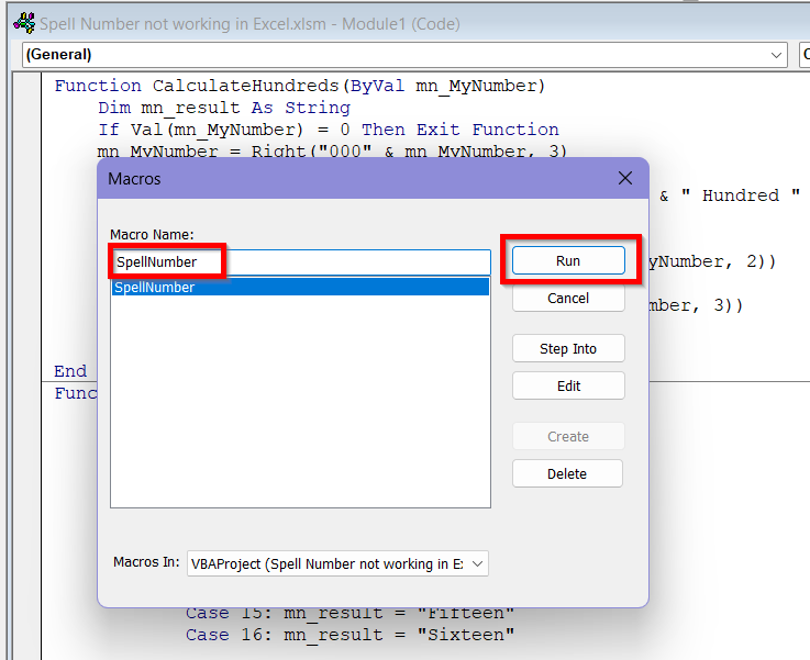 Install and Use a VBA SpellNumber UDF