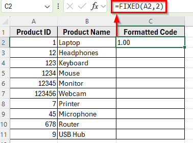 Using FIXED Function to Add Trailing Zeros for Decimals