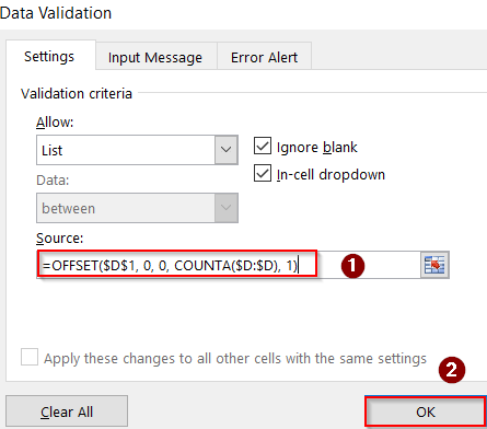 Eliminating Blank Cells from Drop-Down Source Range