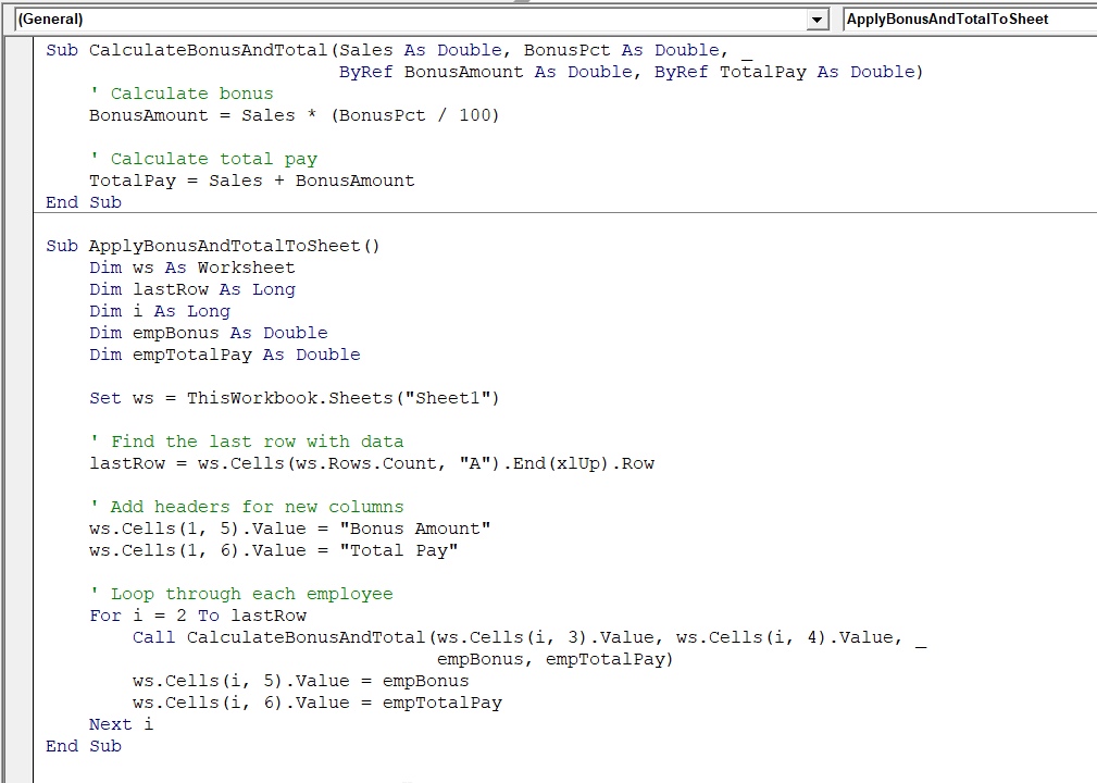 Using Multiple ByRef Parameters
