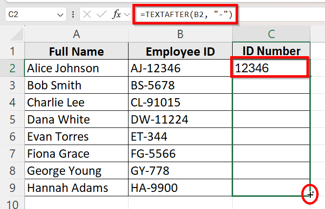 Utilize TEXTAFTER Function for Excel 365/2021+ to Find from Right Side of String