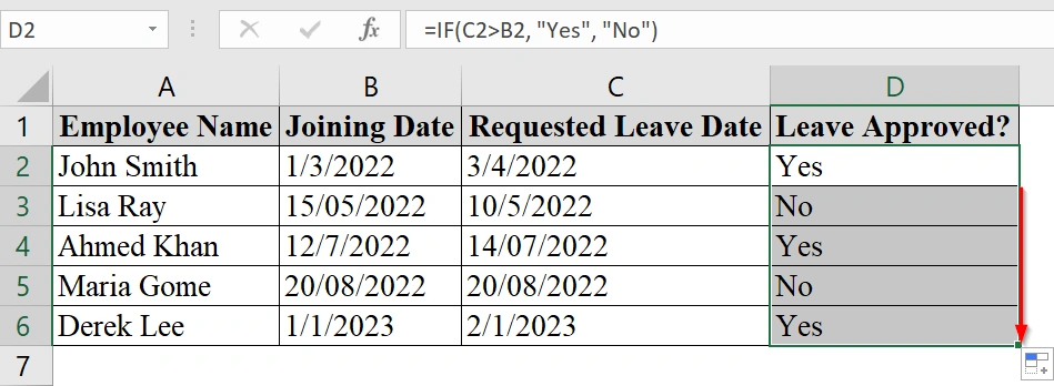 Using IF Function to Check if One Date is Greater than Another in Excel