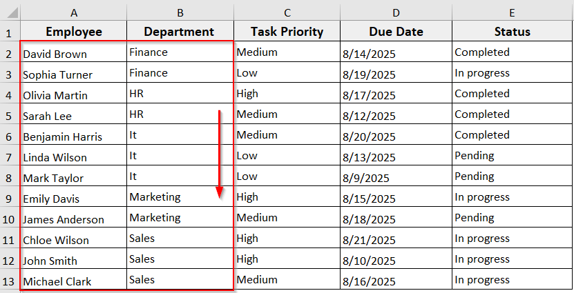 Excel VBA to Sort Multiple Columns