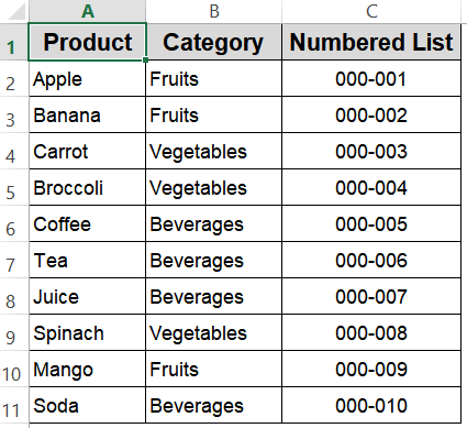 Applying Custom Number Formatting