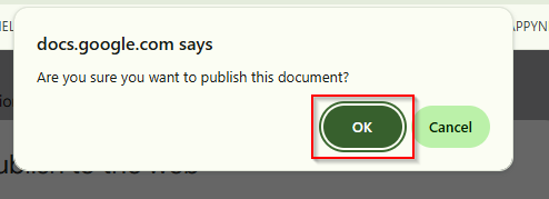 Publish to the Web as CSV