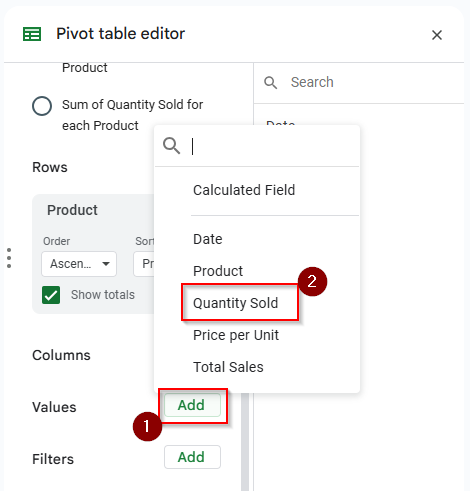 Using Pivot Table