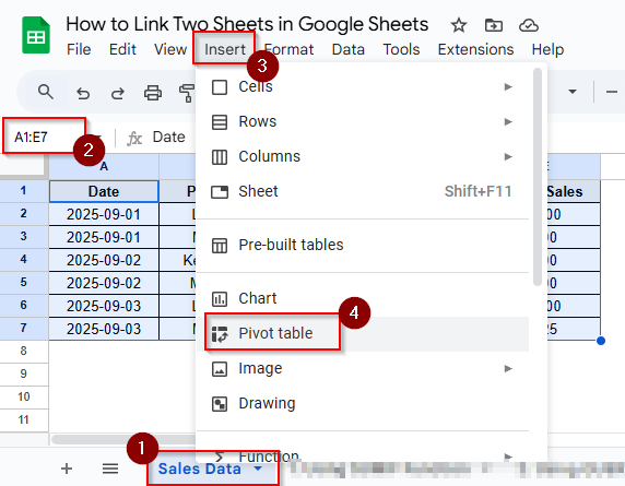 Using Pivot Table