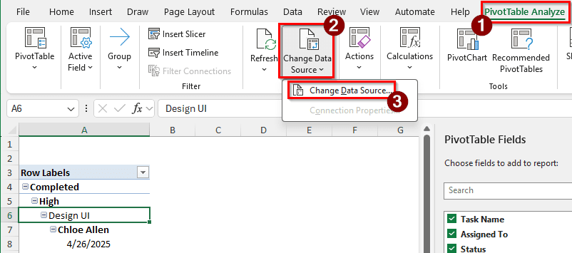 Steps to Fix the Date Grouping Issue in a Pivot Table