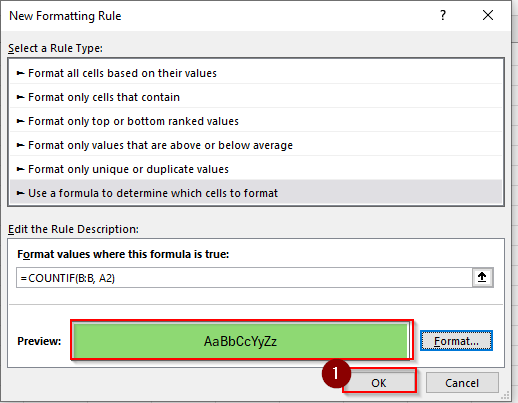 Using Conditional Formatting