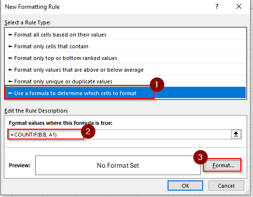Using Conditional Formatting