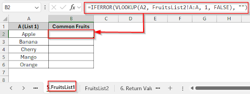 Comparing Two Columns in Different Excel Sheets