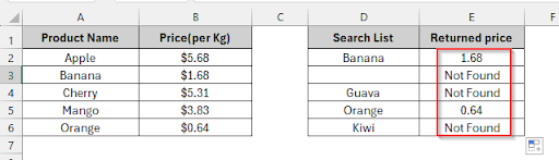 Returning a Value from the Third Column
