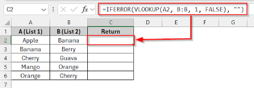 Returning Common Values