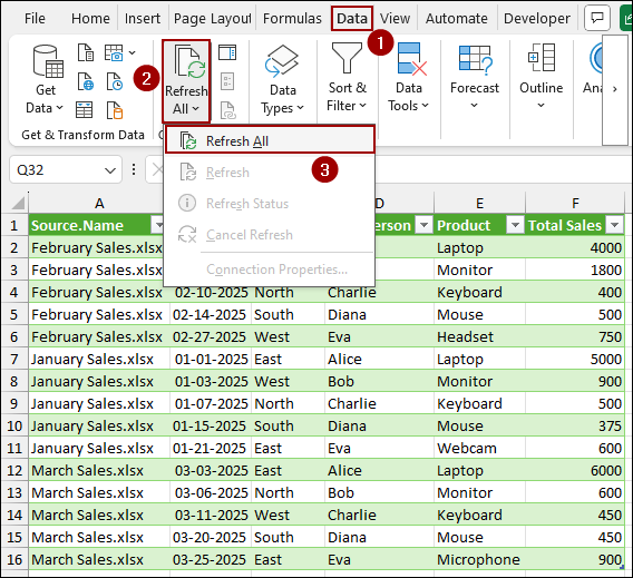 Using Power Query to Consolidate Data from Multiple Workbooks in a Single Worksheet