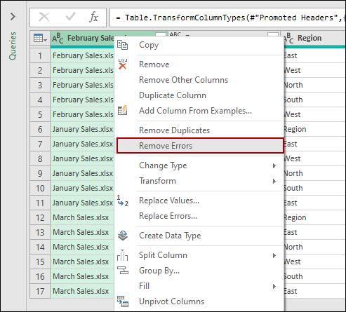 Using Power Query to Consolidate Data from Multiple Workbooks in a Single Worksheet